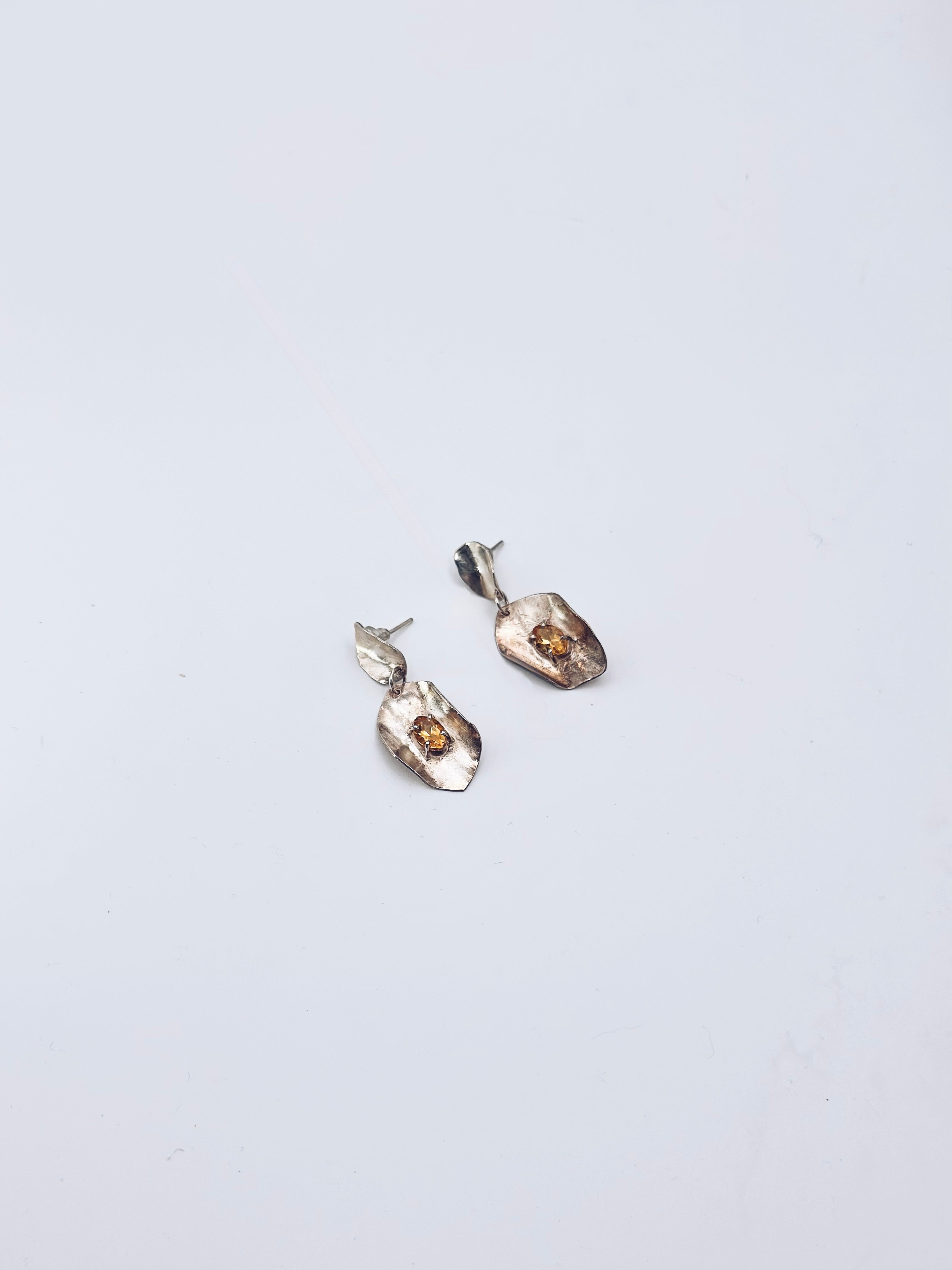 Aretes Zeytun con Citrino